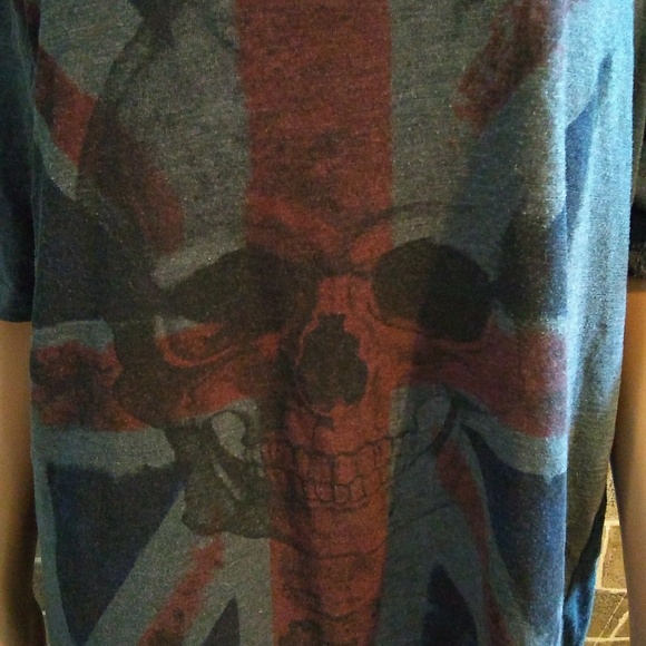 AUTH SIDE CAR British Flag and Skull Tee - Picture 4 of 7